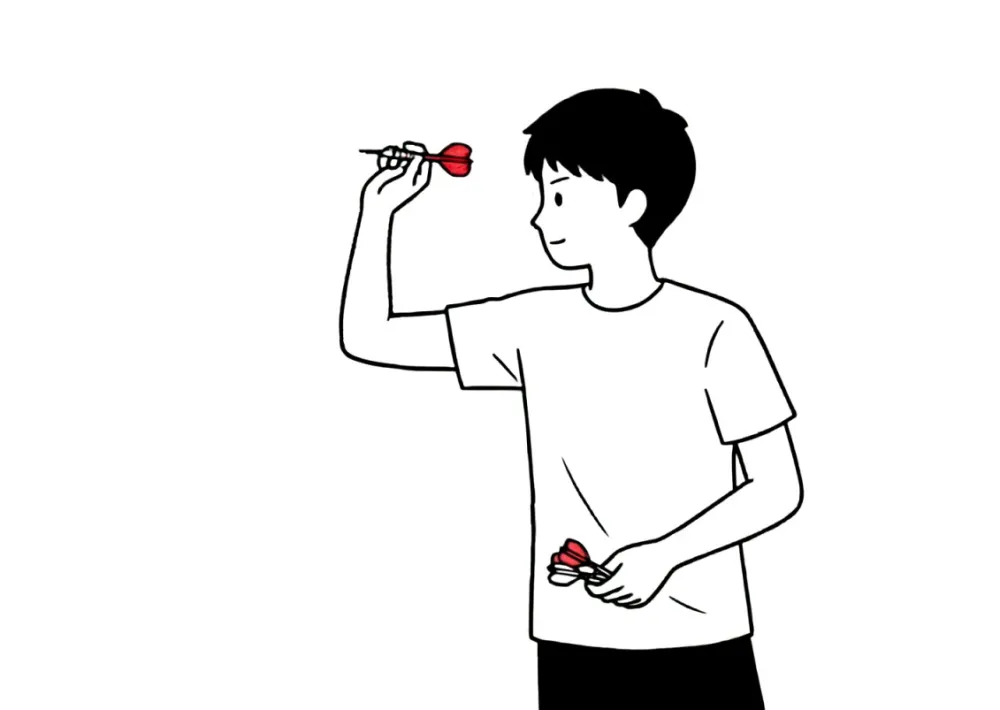 ダーツの投げ方:セットアップ