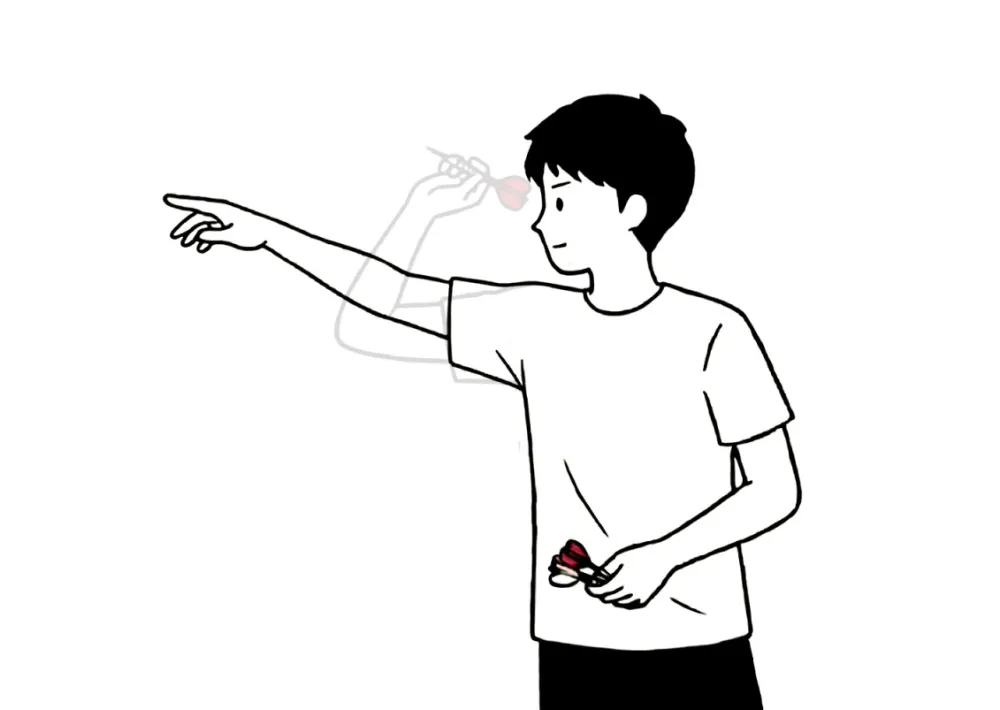 ダーツの投げ方:リリース&フォロースルー